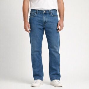 RVCA Stay RVCA Jeans Mens 36x32 Blue Straight Leg Stretch Denim Cotton Elastane